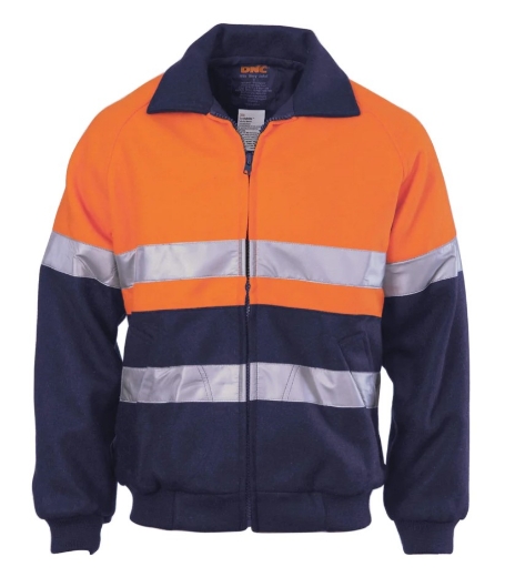 Picture of DNC HiVis 21oz Two Tone Bluey Bomber Jacket with CSR R/Tape