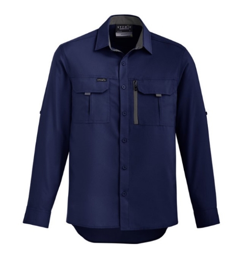 Picture of SYZMIK Mens Outdoor 100% Polyester Ripstop Shirt 100gsm L/S