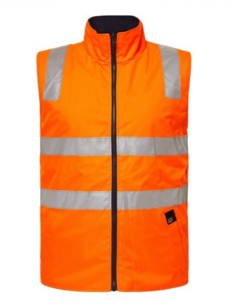 Picture of WORKCRAFT Hi Vis Reversible Fleece Vest with Tape