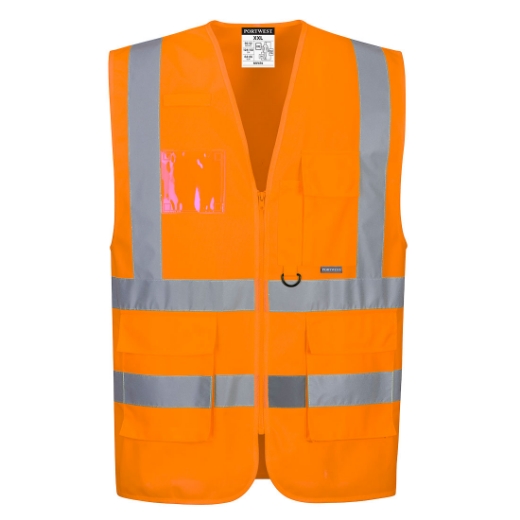 Picture of PORTWEST Executive Safety Vest D/N with Front Zip Opening
