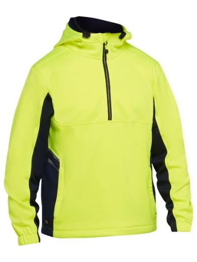 Picture of BISLEY Hi Vis Liquid Repellent Fleece Hoodie Jumper 320gsm