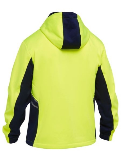 Picture of BISLEY Hi Vis Liquid Repellent Fleece Hoodie Jumper 320gsm