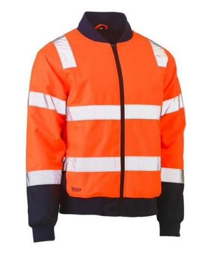 Picture of BISLEY Taped Two Tone Hi Vis Bomber Jacket with Padded Lining
