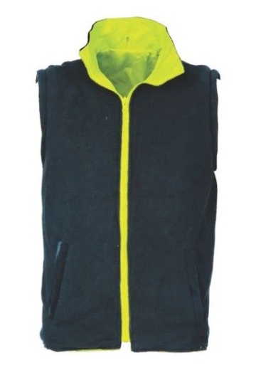 Picture of DNC Hi Vis X Back D/N 4 in1 Zip off Sleeve Revisable Vest with CSR R/Tape