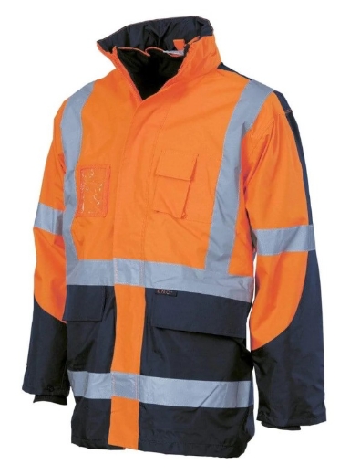 Picture of DNC Hi Vis X Back 2 Tone D/N 6 in 1 Contrast Jacket (Outer Jacket and Inner Vest Can Be Sold Separate (=3993+3994)