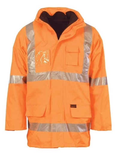 Picture of DNC Hi Vis X Back D/N 6 in 1 Jacket with CSR R/Tape NSW Rail Compliant Outer Jacket and Inner Vest can be Sold Separately) (3999=3995+3994)