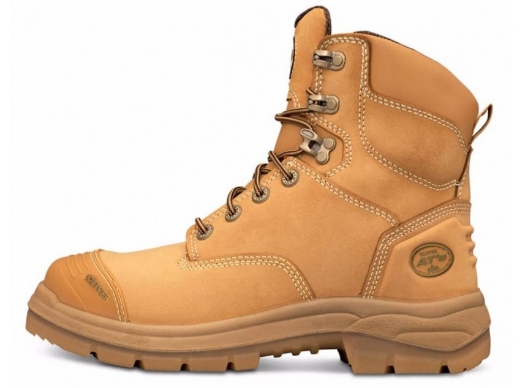 Picture of OLIVER AT55 Series Wheat 150mm Zip Side Lace Up Boot Water Resistant Nubuck Leather COOLstep Lining Lace Locking Device