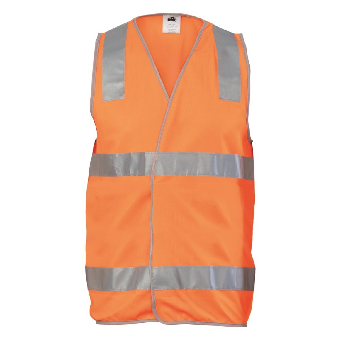 Picture of DNC Day/Night Safety Vest with  Hoop & Shoulder CSR R/Tape 120gsm