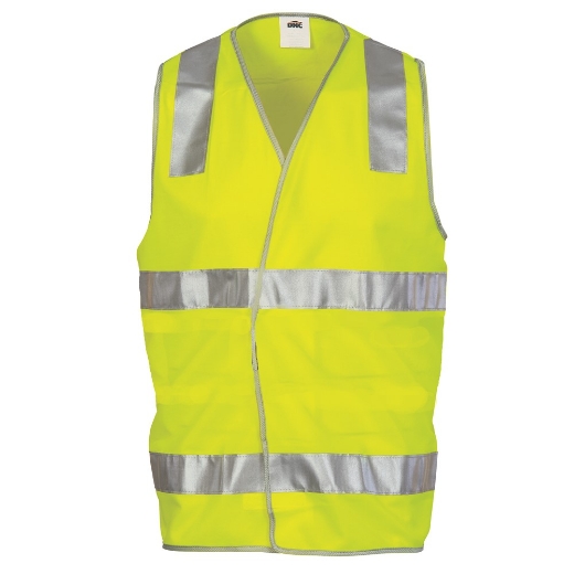 Picture of DNC Day/Night Safety Vest with  Hoop & Shoulder CSR R/Tape 120gsm