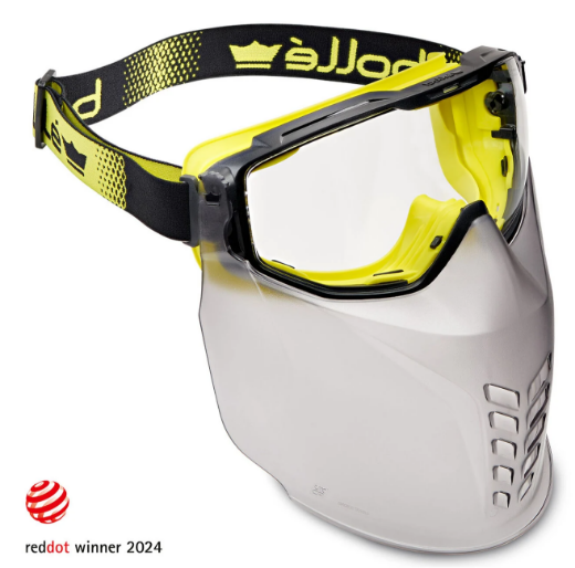 Picture of BOLLE Universal Goggle PC Clear Platinum Top Bottom Indirect Vented with Foam & Mouthguard